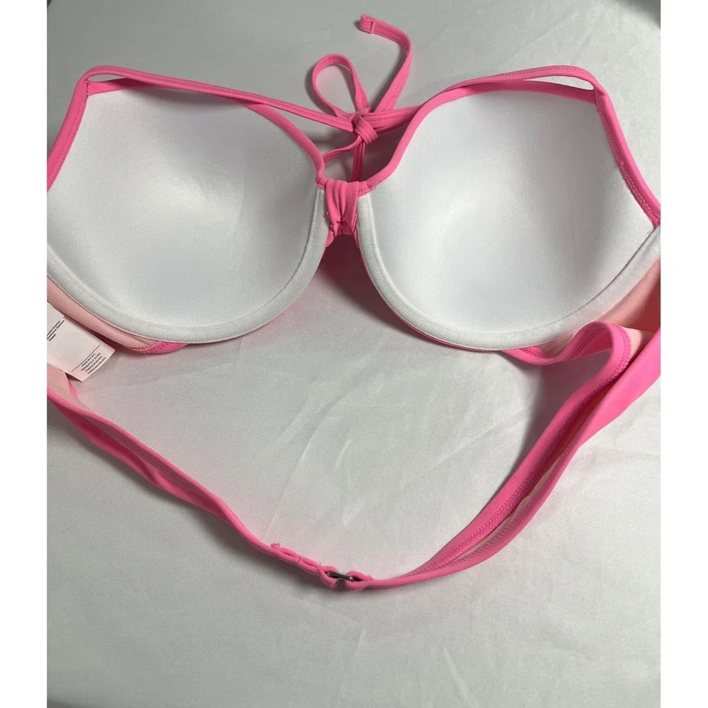 CUPSHE Hot Pink Convertible Multi-Way Underwire two Piece Swimsuit XL - Picture 6 of 11